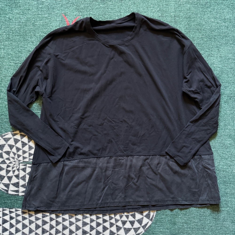 Black flowy Lululemon cover up top